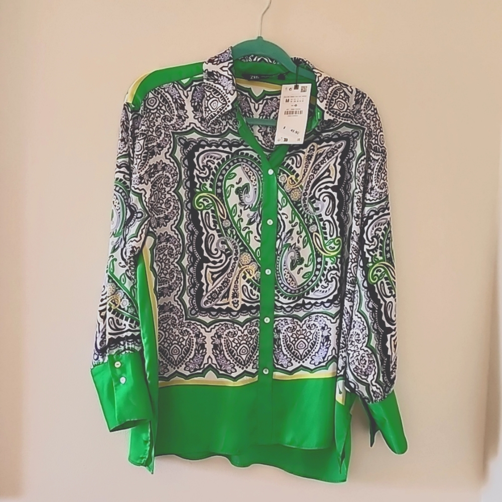 NWT Zara Silky Blouse